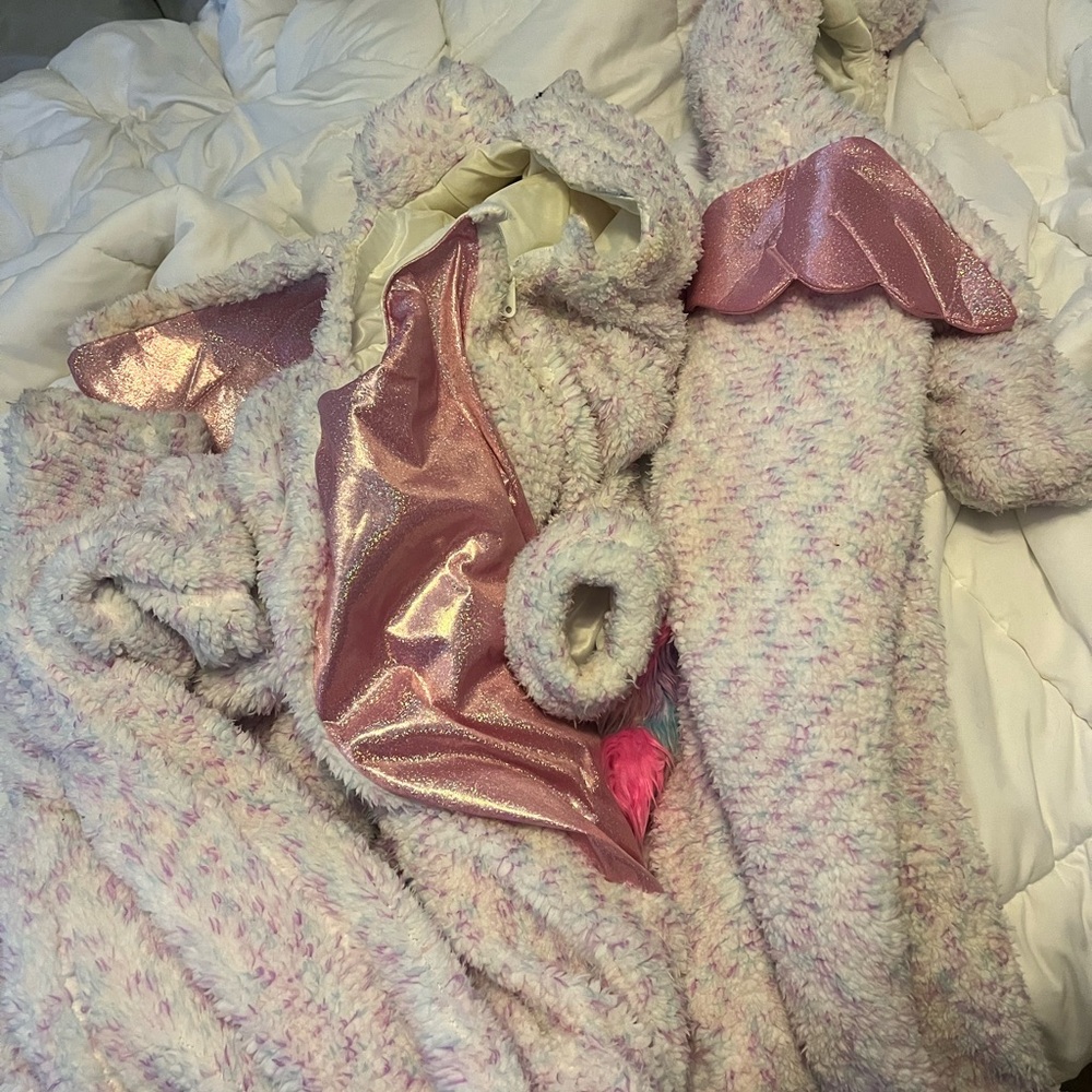 Pink and White Unicorn Costume